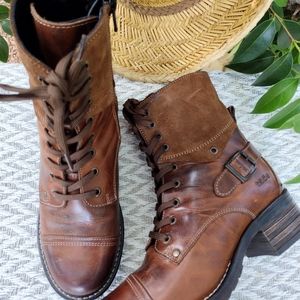 TAOS SZ 37/6-6 1/2 CRAVE CAMEL CHELSEA $200 SUPPORT LEATHER/SUEDE BOOTS LN
